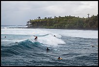 Surfers, Isaac Hale Beach. Big Island, Hawaii, USA (color)