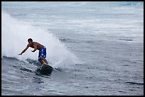 Surfer, Isaac Hale Beach. Big Island, Hawaii, USA ( color)