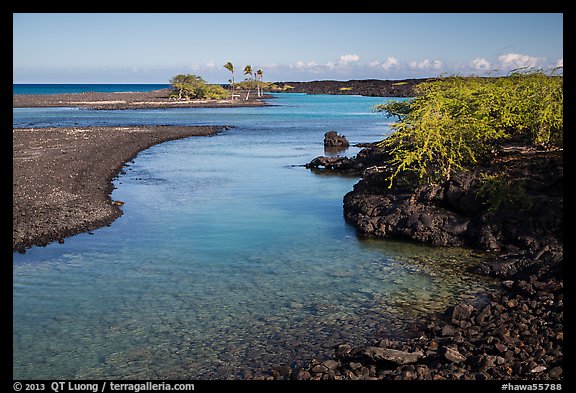 Clear water in channel, Kiholo Bay. Big Island, Hawaii, USA