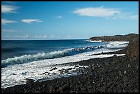 Surf, Kaimu Beach. Big Island, Hawaii, USA ( color)