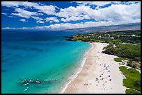 Aerial view of Hapuna Beach and resorts. Big Island, Hawaii, USA ( color)
