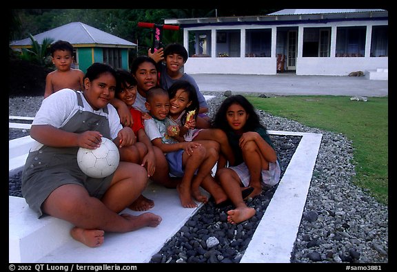 Children in Alofau. Tutuila, American Samoa