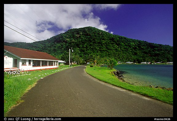 Masefau village. Tutuila, American Samoa (color)