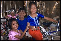 Children at the Apsara Arts  school. Phnom Penh, Cambodia (color)