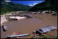 Pakbeng. Mekong river, Laos (color)