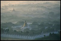 Kuthodaw Paya at sunrise. Mandalay, Myanmar (color)