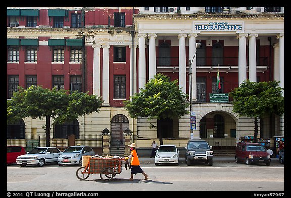 Post office. Yangon, Myanmar (color)