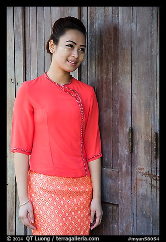 Young burmese woman. Yangon, Myanmar