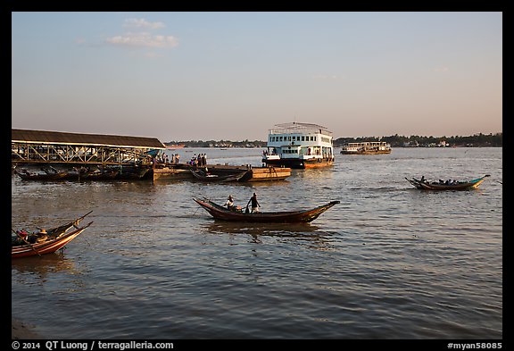 Yangon River at Sinodan pier. Yangon, Myanmar (color)