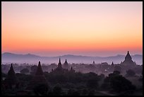 Archeological area at sunset. Bagan, Myanmar