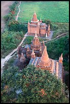 Small temple complex seen from above. Bagan, Myanmar