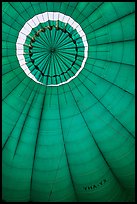 Top vent inside hot air balloon. Bagan, Myanmar ( color)