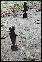 Grave markers, islamic cemetery, Phi-Phi island. Krabi Province, Thailand (color)