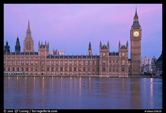Palace of Westminster at dawn. London, England, United Kingdom (color)