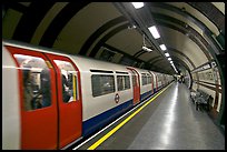 Train in station, London tube. London, England, United Kingdom