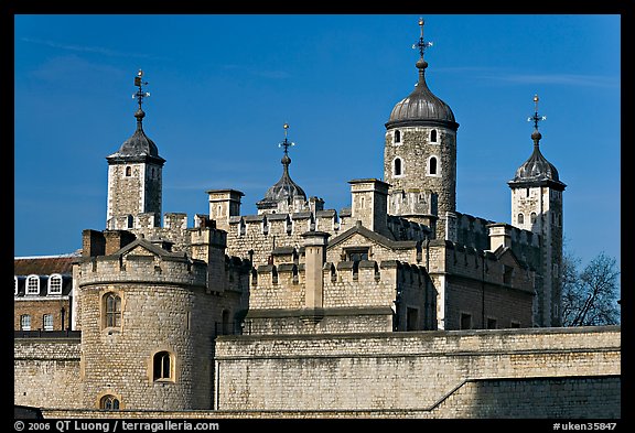 Turrets and White House, Tower of London. London, England, United Kingdom