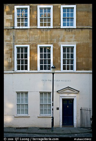 Residential facade. Bath, Somerset, England, United Kingdom