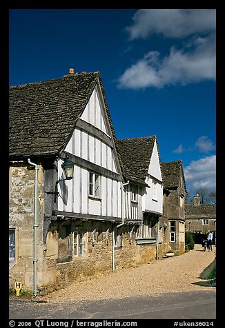 Half-timbered houses, Lacock. Wiltshire, England, United Kingdom (color)