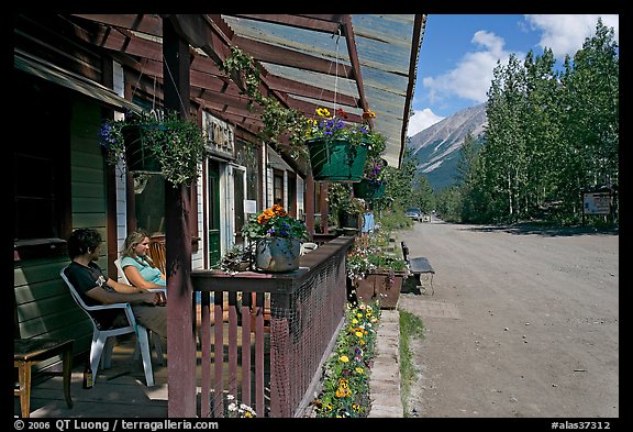 McCarthy lodge and main street. McCarthy, Alaska, USA (color)