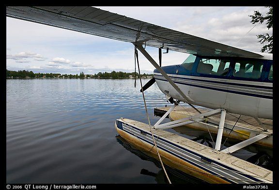 Float plane on Lake Hood. Anchorage, Alaska, USA (color)