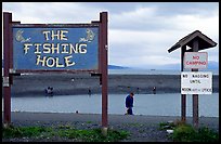 Fishing Hole signs. Homer, Alaska, USA ( color)