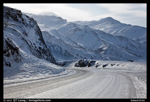 Atigun Pass in winter. Alaska, USA