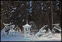 Ice scultpures, World Ice Art Championships. Fairbanks, Alaska, USA (color)