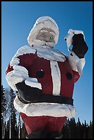 Giant Santa Claus statue. North Pole, Alaska, USA (color)