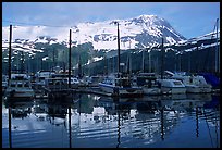 Whittier harbor. Whittier, Alaska, USA (color)