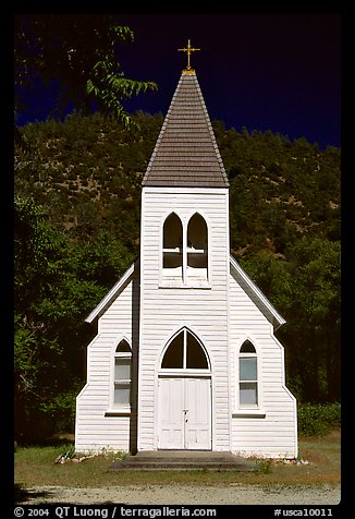 White church. California, USA (color)