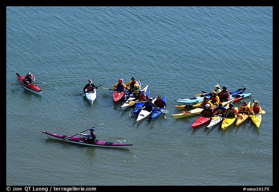 Sea Kayaking class, Pillar Point Harbor. Half Moon Bay, California, USA