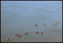 Sea Kayakers, Pilar Point Harbor. Half Moon Bay, California, USA ( color)