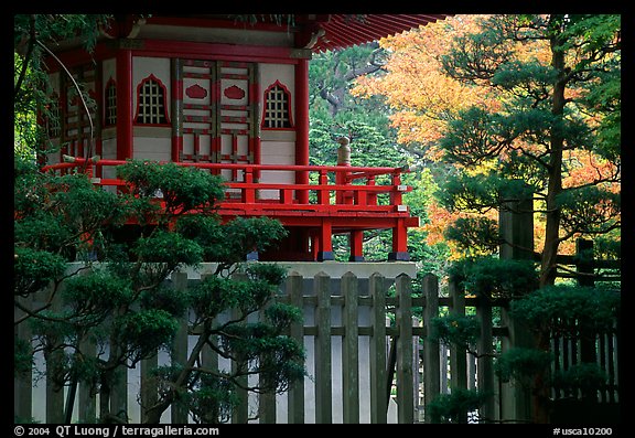 Pagoda in Japanese Garden. San Francisco, California, USA