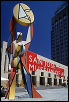 Sculpture and San Jose Museum of Art. San Jose, California, USA (color)