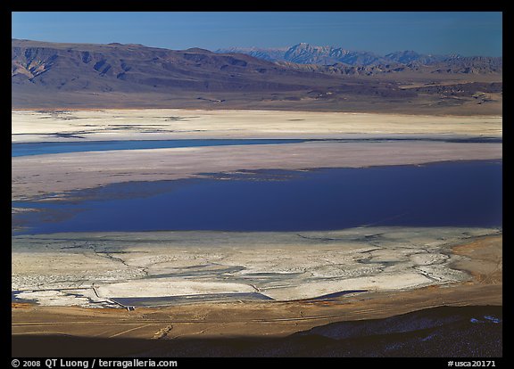 Owens Lake and desert ranges. California, USA (color)