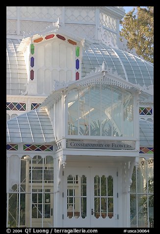 Conservatory of the Flowers, Golden Gate Park. San Francisco, California, USA