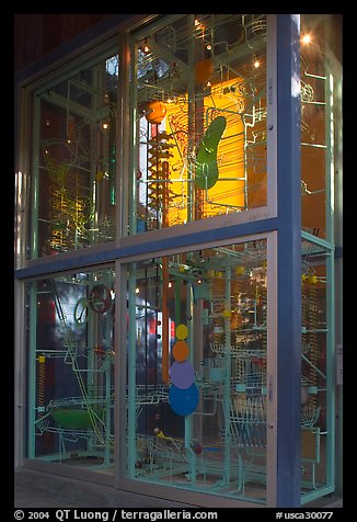 Hi-tech art installation, Technology Museum of Innovation. San Jose, California, USA (color)
