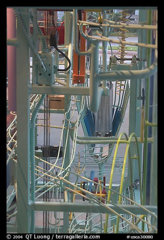 Close-up of Hi-tech art installation, The Tech Museum. San Jose, California, USA (color)