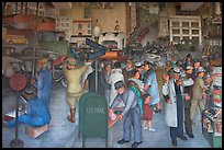 Detail of fresco showing a robbery in progress, Coit Tower. San Francisco, California, USA ( color)