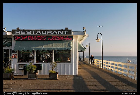 Restaurant on the Pier. Santa Cruz, California, USA