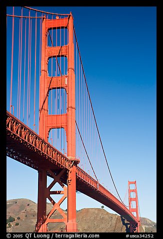 Golden Gate Bridge seen from Fort Point. San Francisco, California, USA (color)