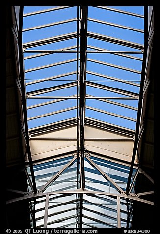 Glass roof of the Ferry building. San Francisco, California, USA (color)