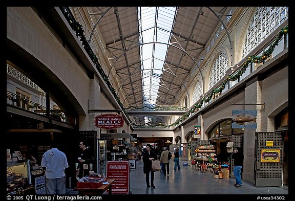 Marketplace in the Ferry building. San Francisco, California, USA