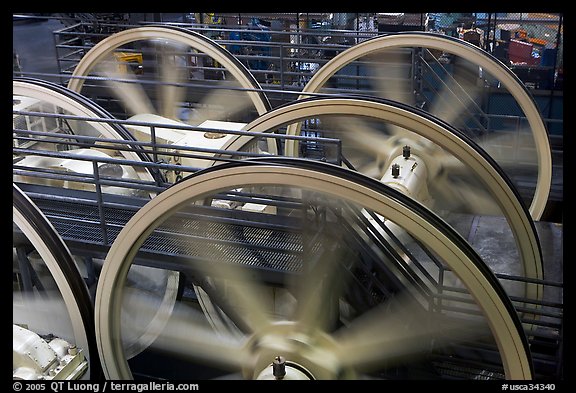 Detail of winding machine. San Francisco, California, USA