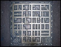 Alleyway map of Chinatown. San Francisco, California, USA (color)