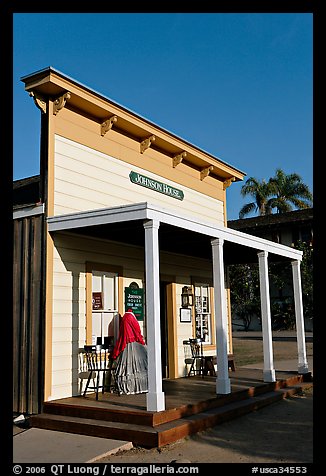Johnson house, Old Town State Historic Park. San Diego, California, USA (color)