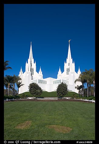 Church of Jesus-Christ of Latter-Day Saints, San Diego California temple. San Diego, California, USA (color)