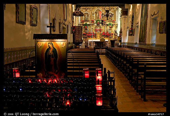 Serra Chapel, the only remaining  church where Fr Serra said mass. San Juan Capistrano, Orange County, California, USA (color)