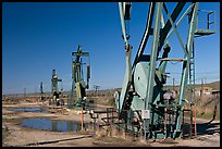 Oil extracting machinery, Chevron field. California, USA