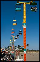 Boarwalk and aerial gondola. Santa Cruz, California, USA (color)